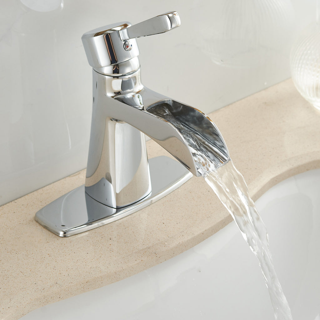 Single Handle Bathroom Faucet With Pop-up Drain