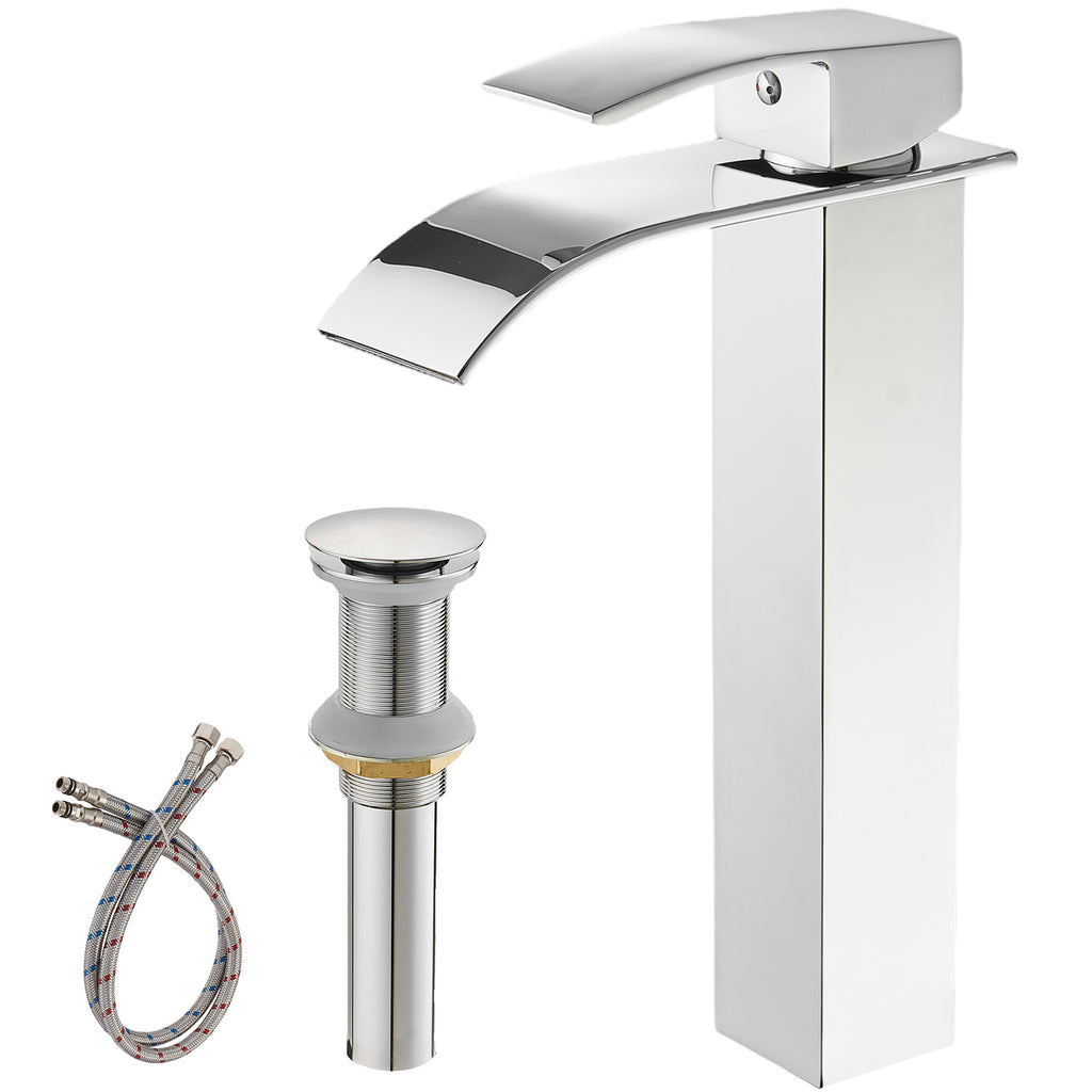 Single Handle Bathroom Faucet With Pop-up Drain