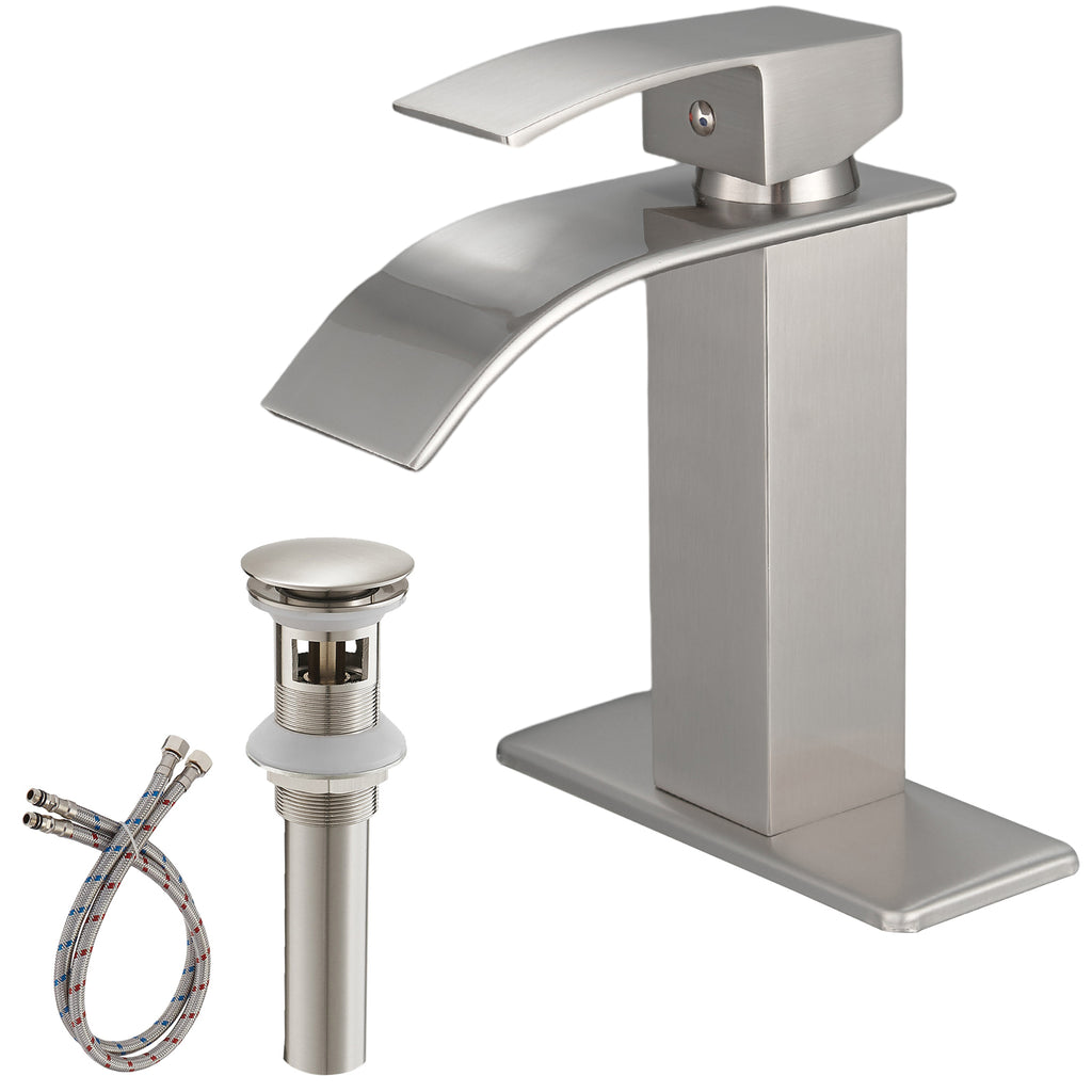 Single Handle Bathroom Faucet With Pop-up Drain