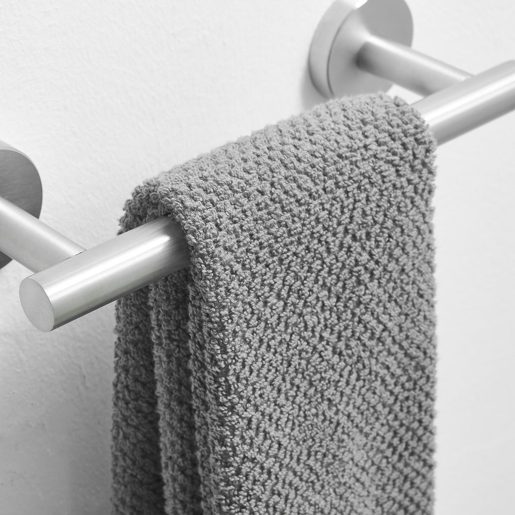 Single Post Wall Mounted Towel Bar Holder in Brushed Nickel