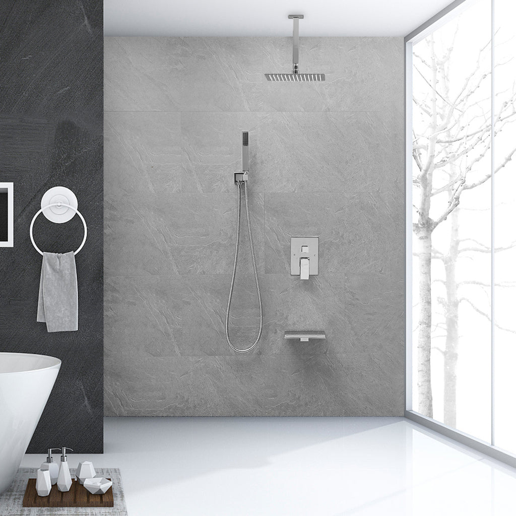 High-Pressure Shower Faucet with Ceiling Shower Heads