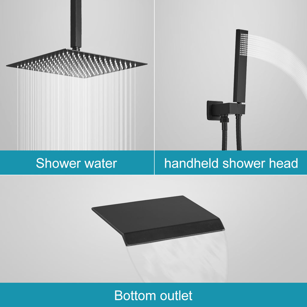 High-Pressure Shower Faucet with Ceiling Shower Heads