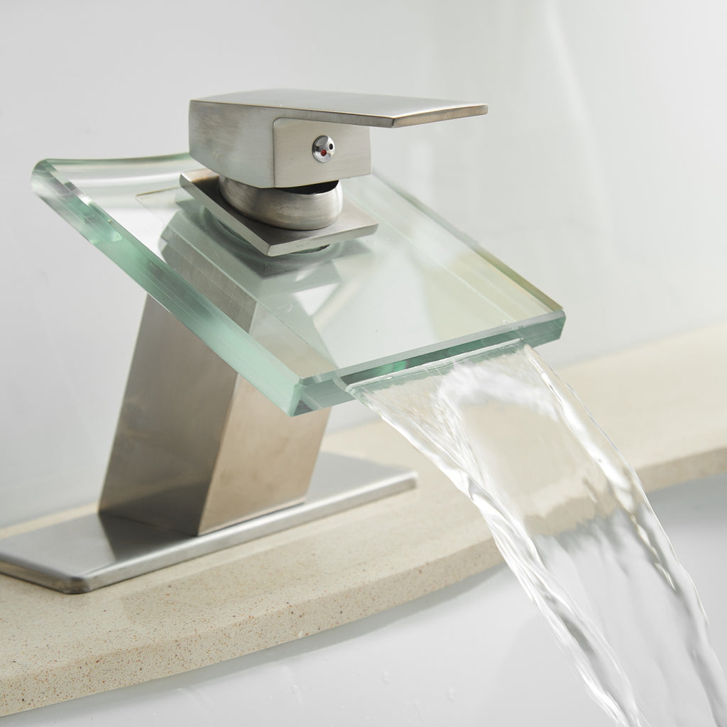 Single-Handle Glass Bathroom Faucets