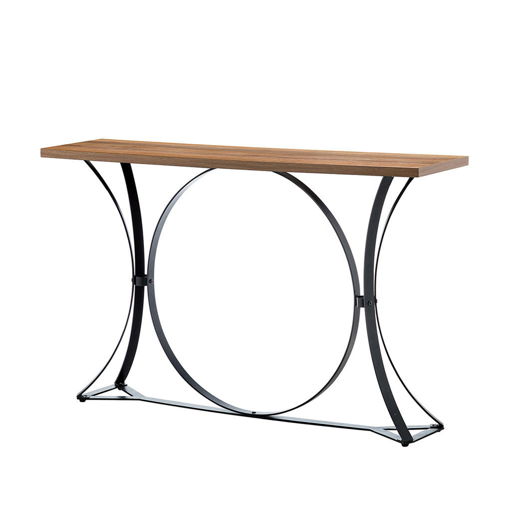 Console Table with Metal Base