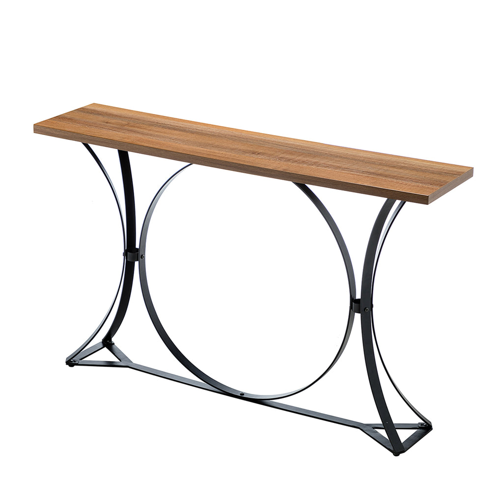 Console Table with Metal Base