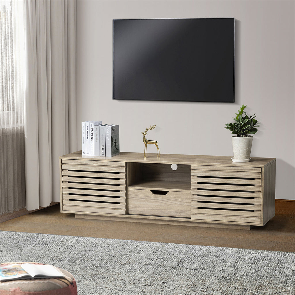 TV Stand with Sliding Doors