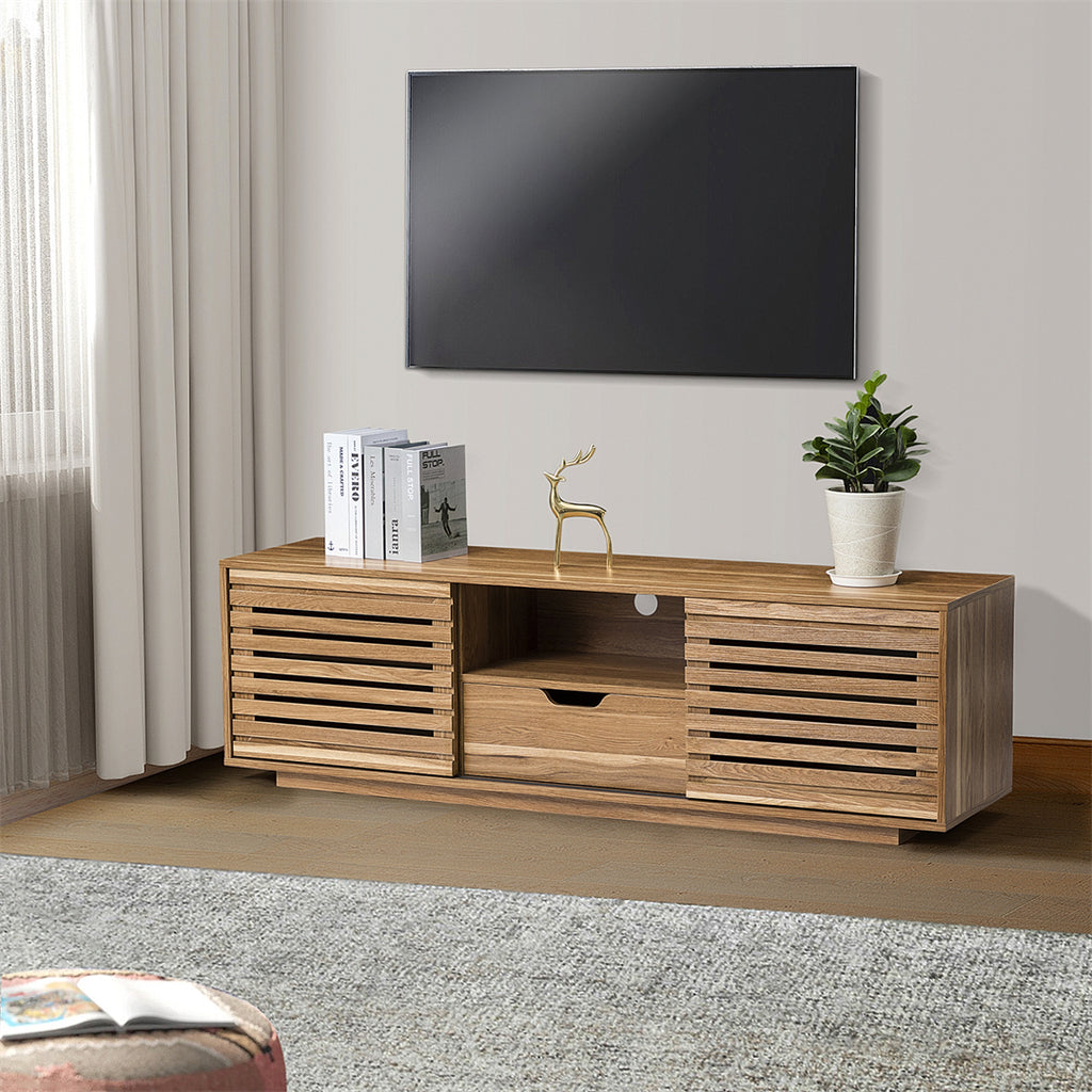 TV Stand with Sliding Doors