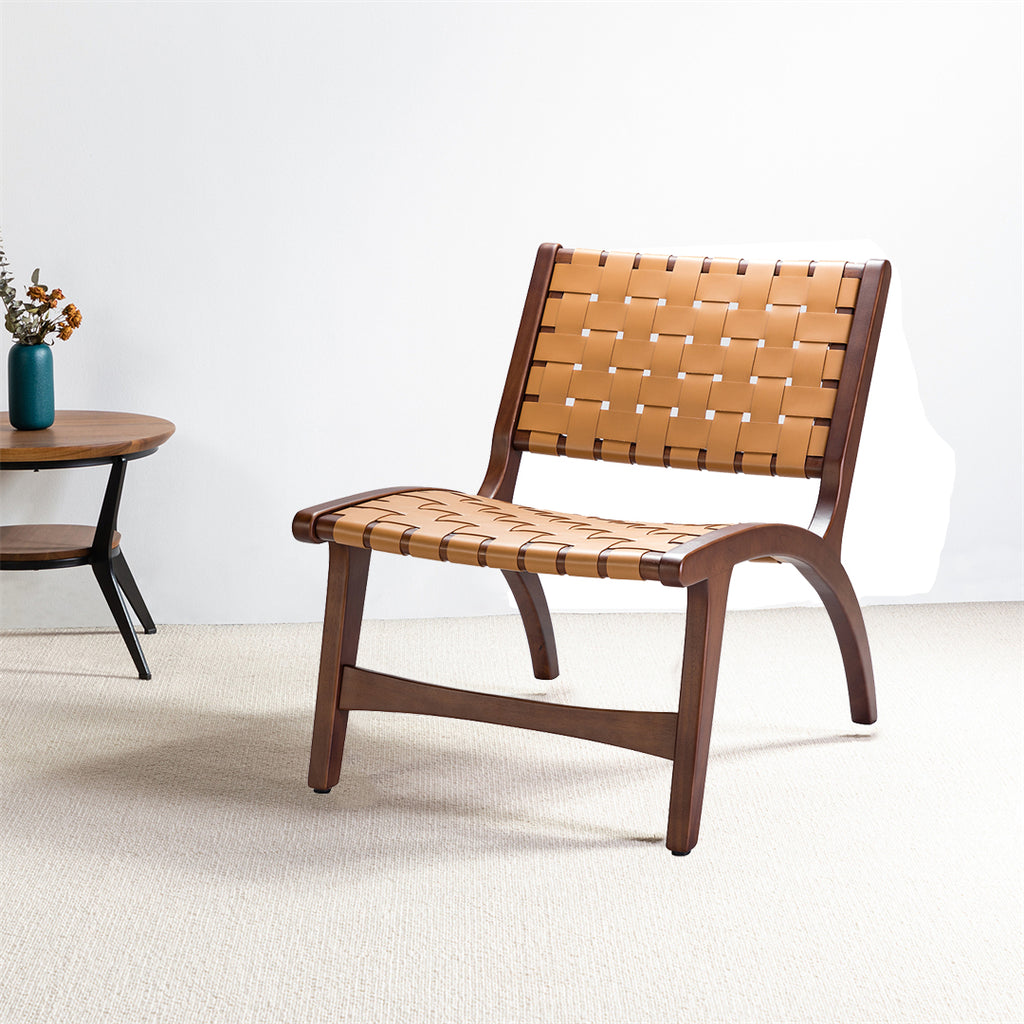 Leather Woven Side Chair