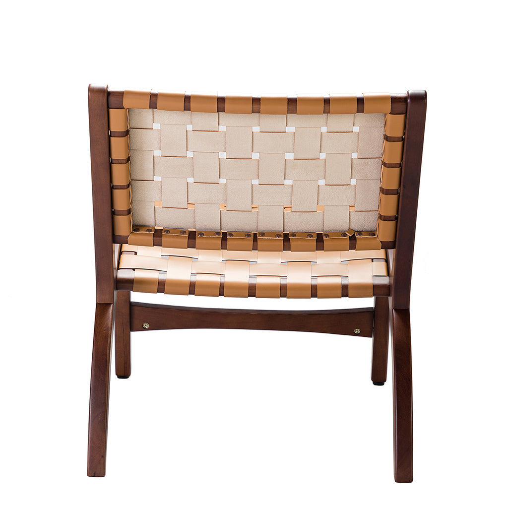 Leather Woven Side Chair