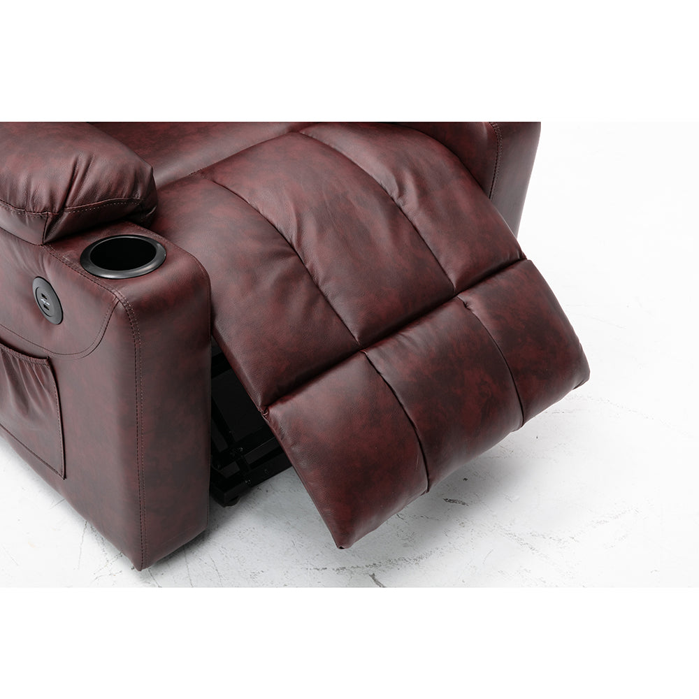 Power Lift Recliner Chair PU Leather Sofa with Massage