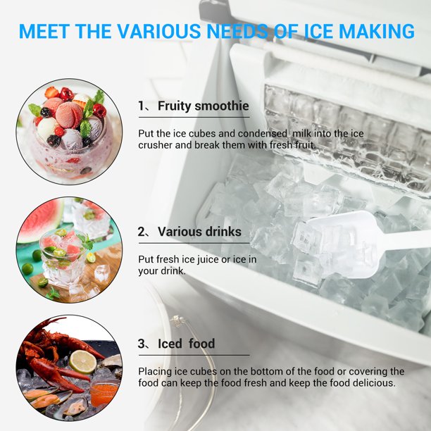 Portable Ice Maker, Cube Ice Machine with Lcd Screen Display